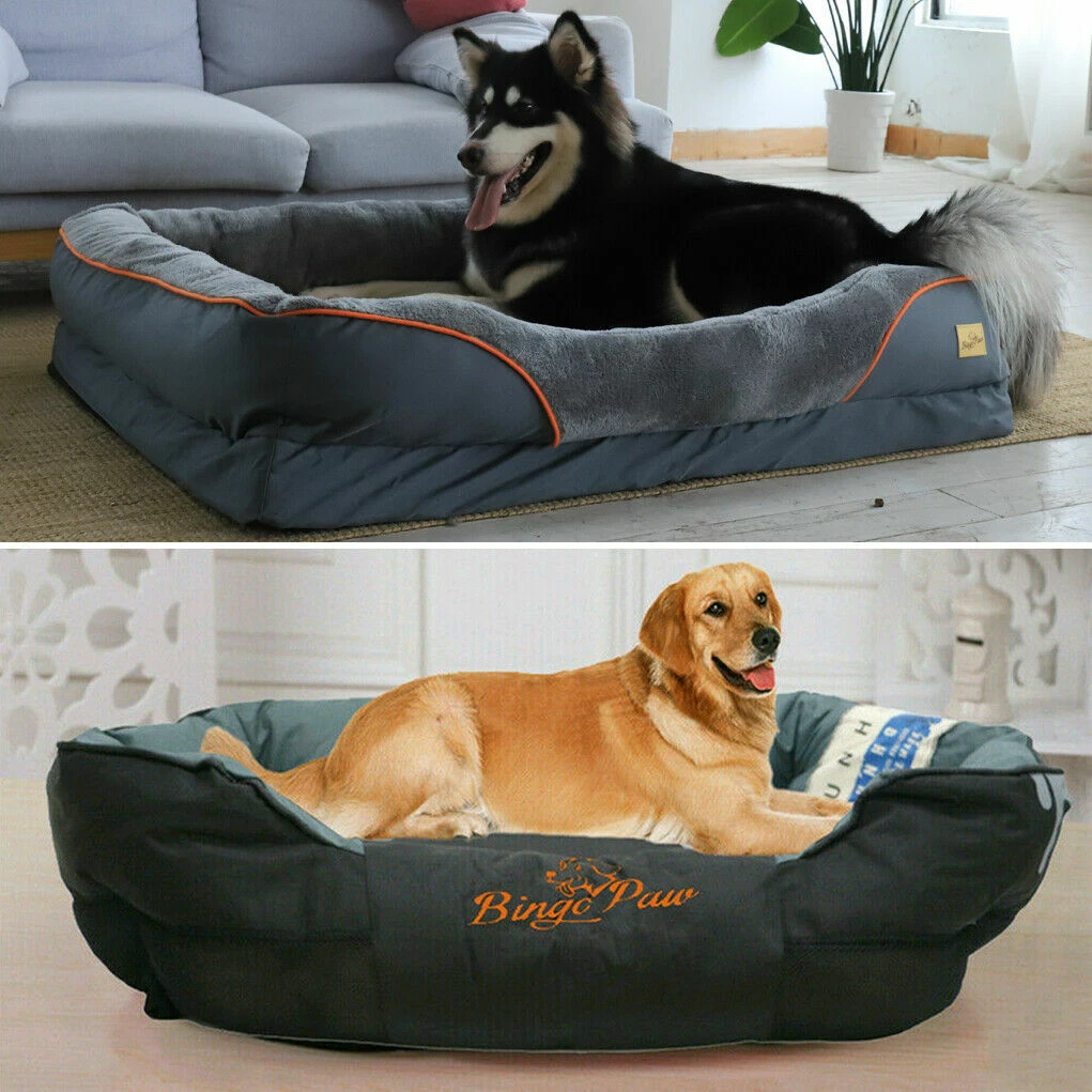 Waterproof Orthopedic Bolster Dog Bed BingoPaw Size: Large (35.4 W x 27.5 D x 7.4 H)