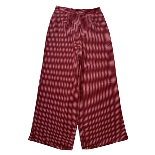Lulus Groove Worthy Brown and Pink Print Wide Leg Pants Size Medium - Picture 3 of 11
