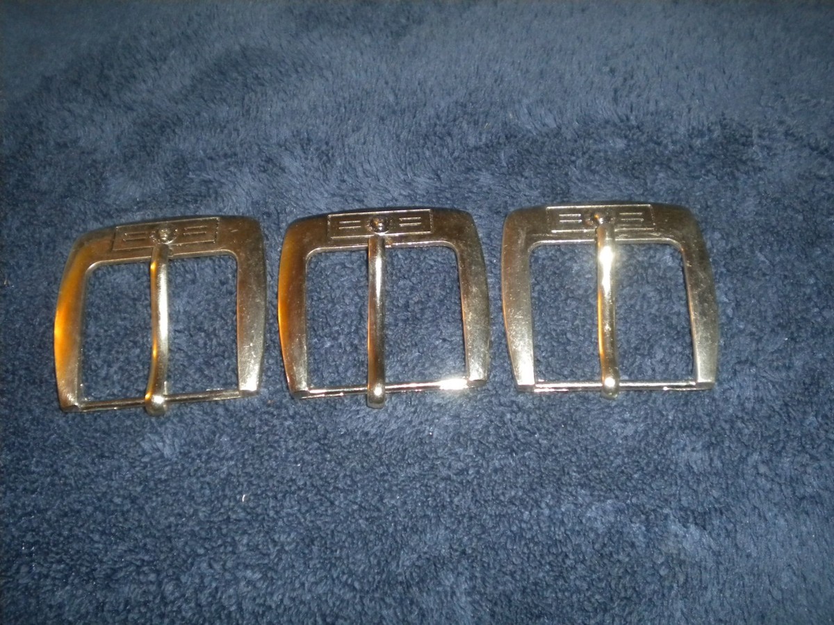 LOTS OF 3 REGULAR BUCKLE FOR 1 .4 IN WIDE BELT 3 SILVER BUCKLES W