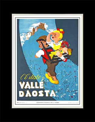 1954 Summer in Valle d'Aosta 2 - Matted for 11x14 Frame