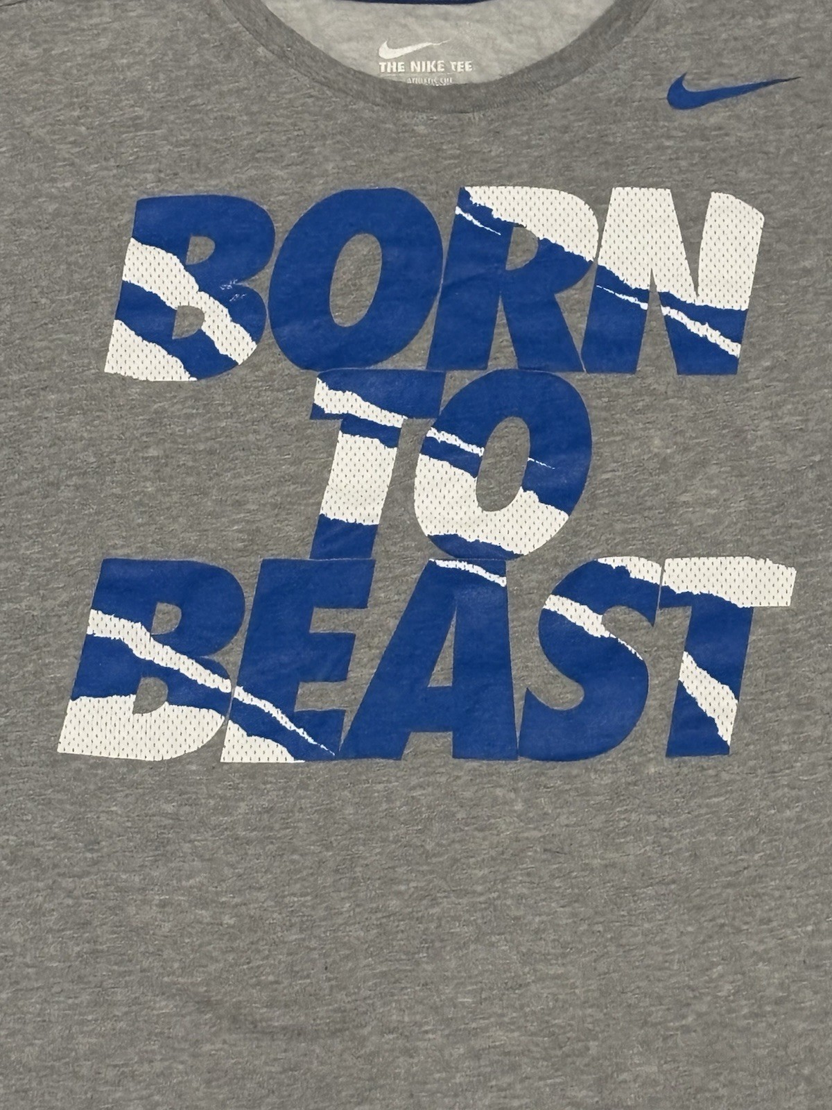 ALTRA T shirt Nike Dri Fit "Born To Beast" uomo taglia 2XL basket sport grigio blu