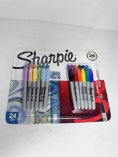 Sharpie Permanent Markers 24 Ct Fine Tip Mystic Gems Core Colors New