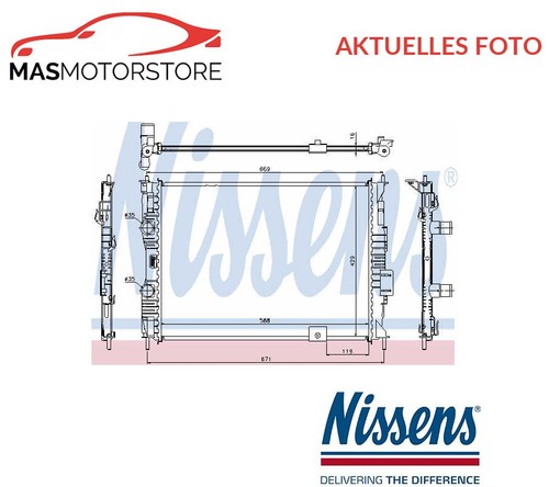 KÜHLER WASSERKÜHLER MOTORKÜHLER NISSENS 67363 A NEU OE QUALITÄT