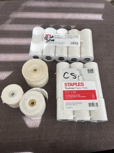 STAPLES thermal POS Rolls 2 1/4"  Plus Extra Rolls