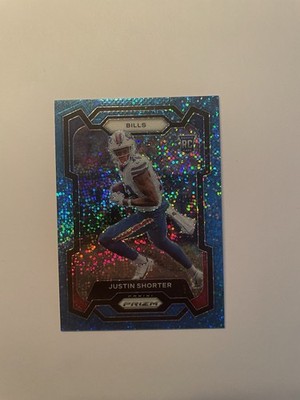 JUSTIN SHORTER 2023 PANINI PRIZM #310 BLUE SPARKLE #/96 RC Rookie Buffalo Bills