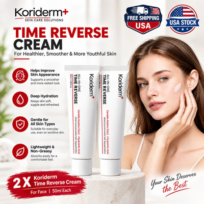 2 X Koriderm Time Reverse Cream, Koriderm Cream for Face for All Skin Types 50ml