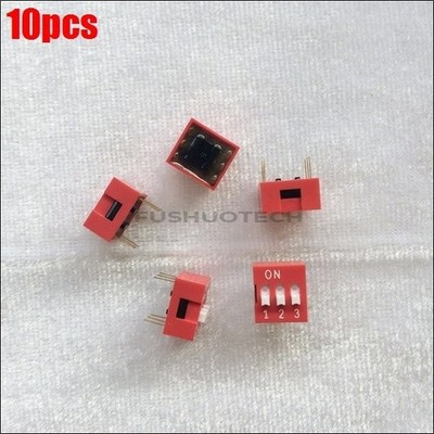 10X 2.54MM Pitch 3 Position Dip Switch Through Hole 3P Side Style Ic New pk *gi