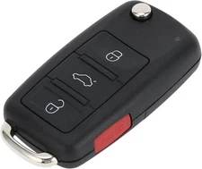 X AUTOHAUX Key Shell Case Keyless Entry Remote Fob Black, Silver Tone 