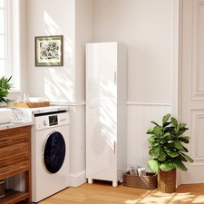 Bathroom Cabinet with Adjustable Shelves and Double Doors
