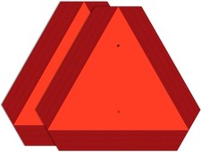 T R Metal Slow Moving Vehicle Sign, Safety Triangle Sign - 2 Pack - 14 x16 Inche