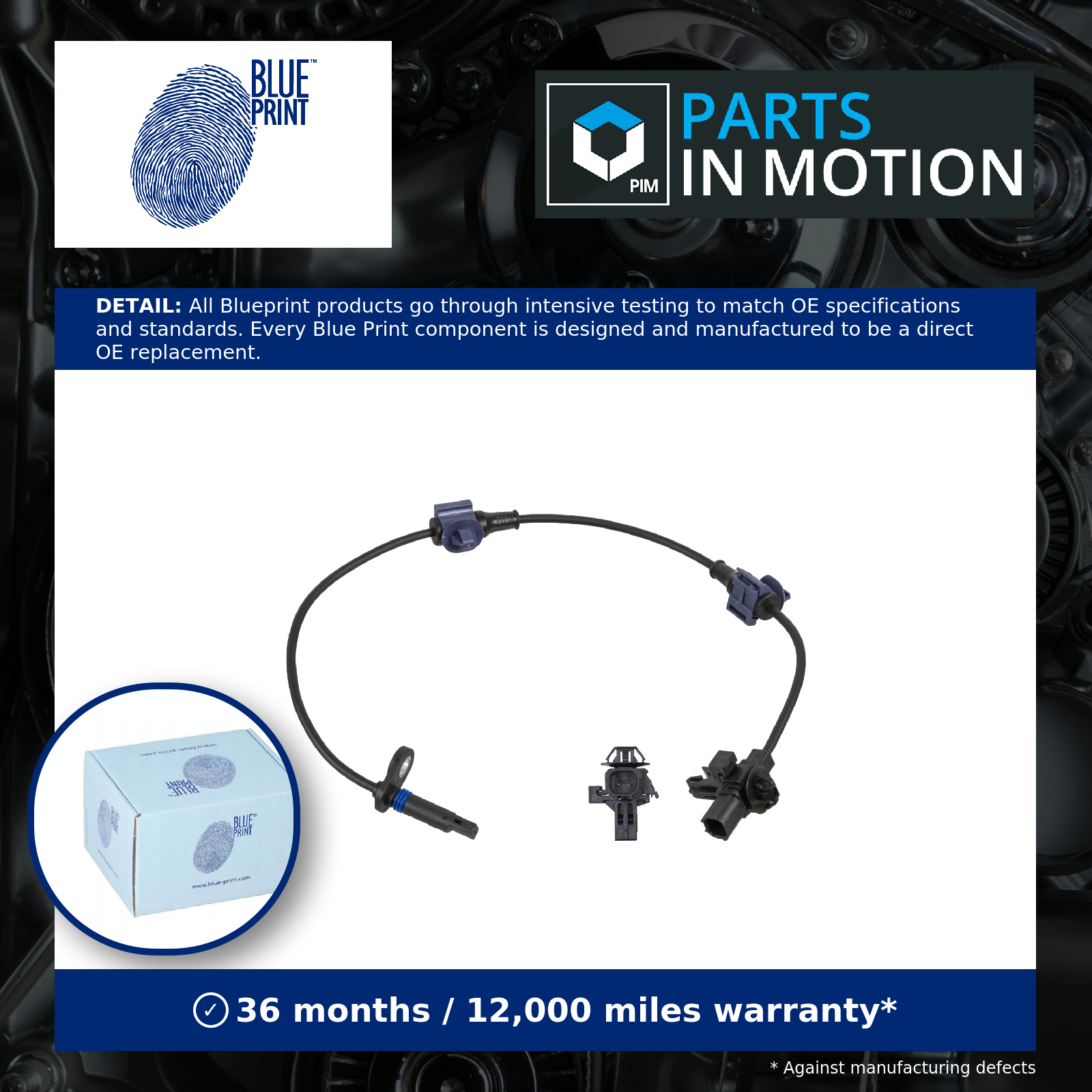 Blue Print ABS Sensor Rear Right ADH27190 Wheel Speed 57470SXS003 57470SXS013 - Image 5