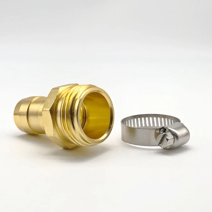 Kit de reparación de extremo reparador de latón de jardín de 3/4" conector de manguera macho hembra (paquete de 10) Foto 4 de 4