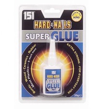 Super Glue Hard As Nails Quick Bond  20g Repair Adhesive Ceramic Rubber Wood