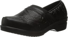 NIB Black Tool/Black Womens Easy Street Leather Origin Slip On Clogs Size 8.5 M