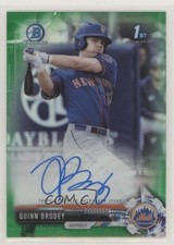 2017 Bowman Draft Chrome Pick Green Refractor 40/99 Quinn Brodey Auto 00c9