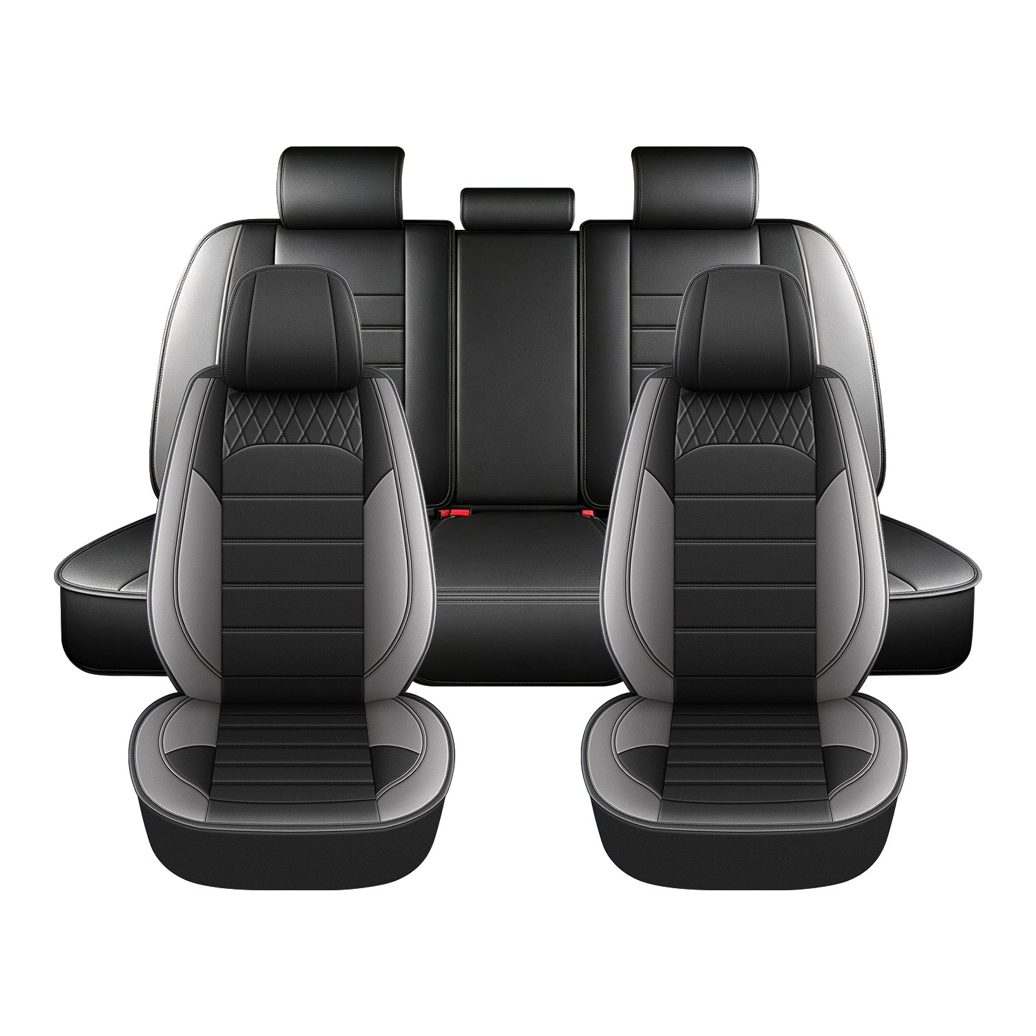 Full Set 5 Seat Covers Faux Leather Cushion Pad For Ford Escape 2001-2026