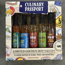 Culinary Passport Ultimate Hot Sauce Variety Pack - 5 Hot Sauce Bottles Gift Box