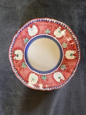 Vietri Sul Mare Chicken Round Serving Bowl Made In Italy Hand Painted