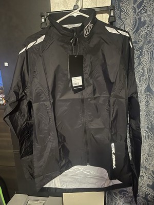 Troy Lee Designs Men s Crank Windbreaker Black Jacket Size Large 