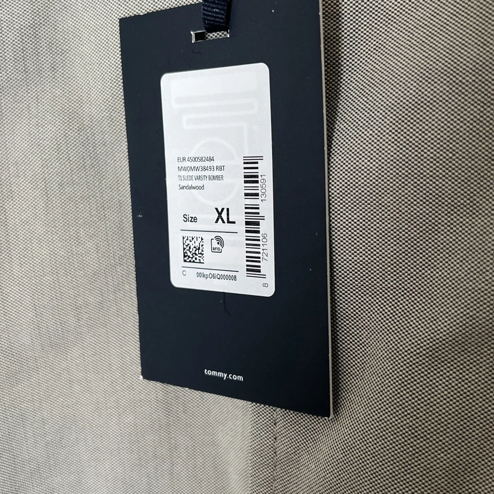 Tommy Hilfiger T1 Suede Varsity Bomber Sandalwood XL NWT (Minor Marks) Mainline - Image 4 of 4