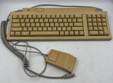 Vintage Apple Keyboard II M0487 w/Coiled Cable & Mouse G5431 As Is Untested