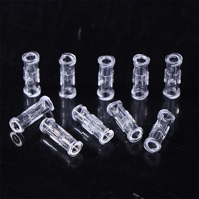 10Pcs Double Helix Medical Sterile Luer Lock Adapter Plastic Syringe Connector