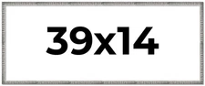 39x14 Frame Silver Picture Frame  Modern Photo Frame UV Acrylic, Acid Free Back