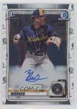 2020 Bowman Draft Chrome Draft Picks Auto Zavier Warren #CDA-ZW Auto 1lq2
