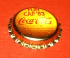 VINTAGE FUN 1983 COCA-COLA COKE SODA POP UNCRIMPED P/L PLASTIC LINED BOTTLE CAP