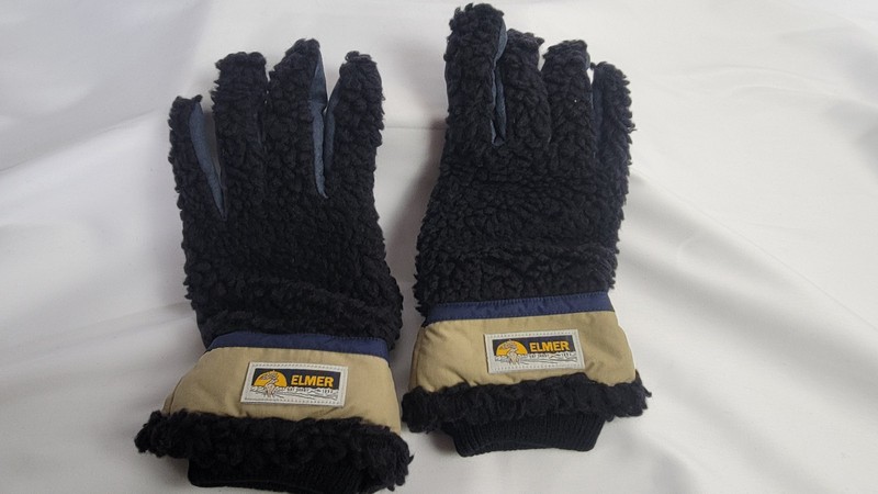 Elmer by Swany Teddy 5-Finger wool pile gloves size Large 