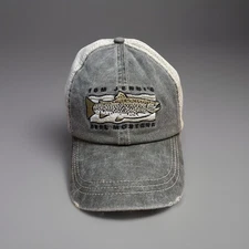 Vintage Tom Jenni’s Reel Montana Green Gray Adjustable Strap Back Hat OSFM