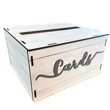 Wooden Wedding Card Box For Reception Rustic White Envelope Post Gift Box