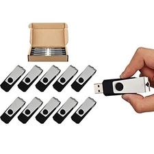 TOPESEL 10 Pack 16GB USB 2.0 Flash Drive Memory Stick Fold Storage Thumb Pen