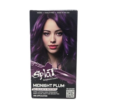 Splat Rebellious Colors Midnight Plum Long Lasting Semi-Permanent Hair Dye Kit