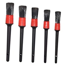 Detailing Brush Set - 5 Different Sizes Premium Natural Boar Hair Mixed 5pack