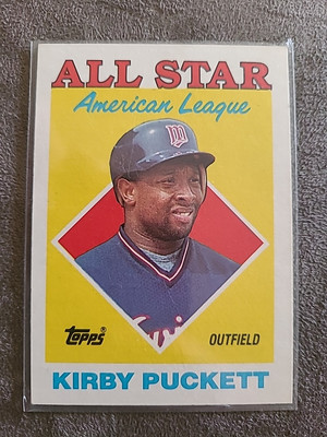 1988 Topps #391 Kirby Puckett All-Star TWINNS HOF Baseball Card FREE SHIPPING 