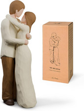 Hochzeitspaar Figur Verlobungsgeschenk romantisch handbemalt 18 cm