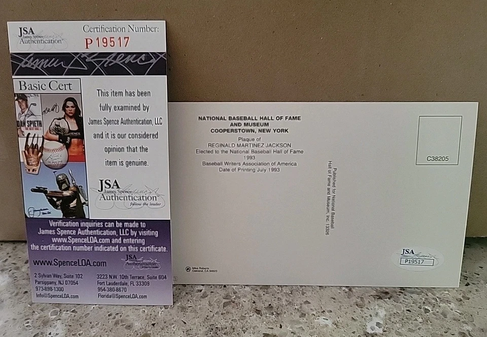 Reggie Jackson SIGNED Baseball Hall of Fame Plaque Yankees PSA/DNA AUTOGRAPHED - Image 2 of 2