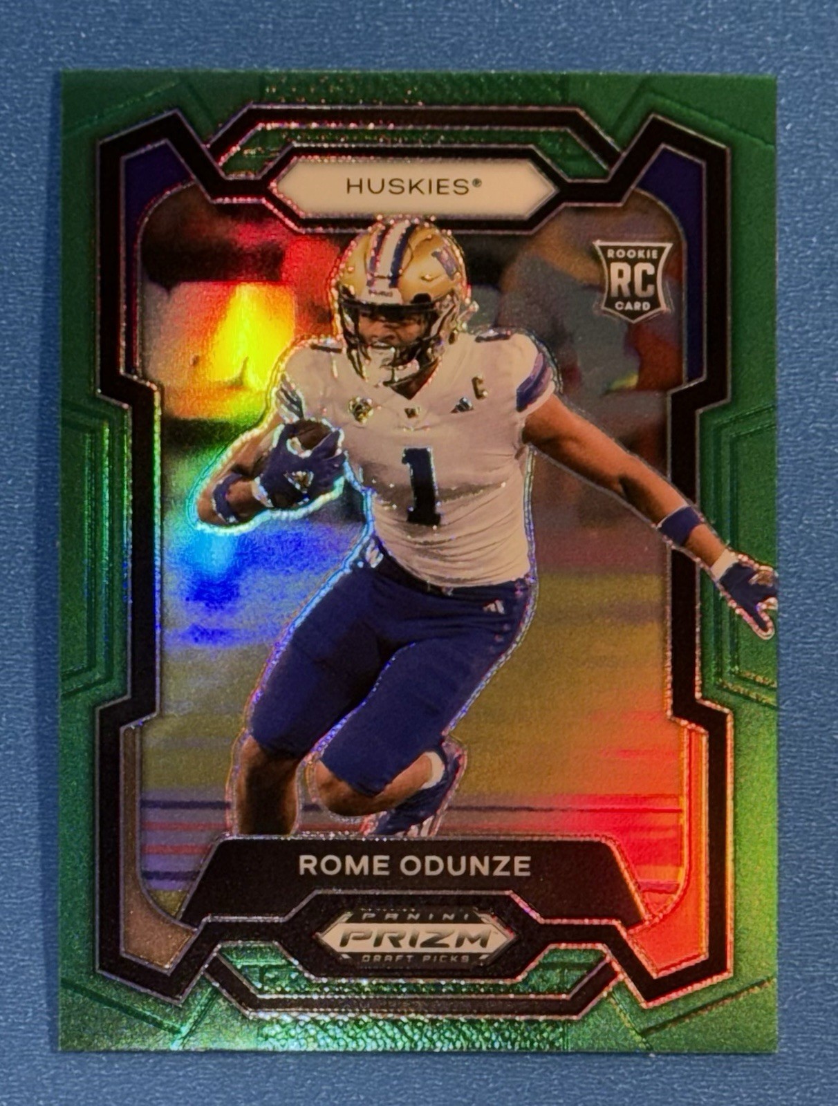 2024 Panini Prizm Draft Picks Green Prizm Rome Odunze RC Rookie Card #111