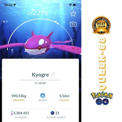 PoKéMon Go -  Shiny Kyogre BG Sapphire Go Tour 2026 -  trade registered