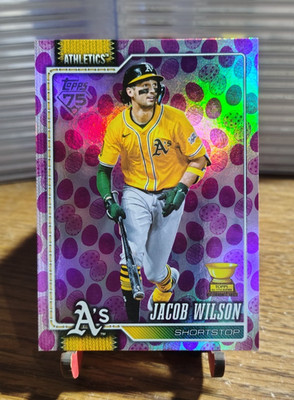 2026 Topps Series 1 Jacob Wilson Rookie Cup Purple Easter Egg Holiday A s C2226