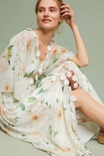 ANTHROPOLOGIE FARM RIO DAHLIA SHEER MAXI DRESS LARGE