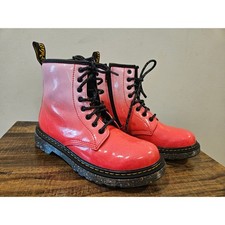 Dr. Martens Kids Pink Red Ombre Glitter 1460 Combat Boots Size 2 US