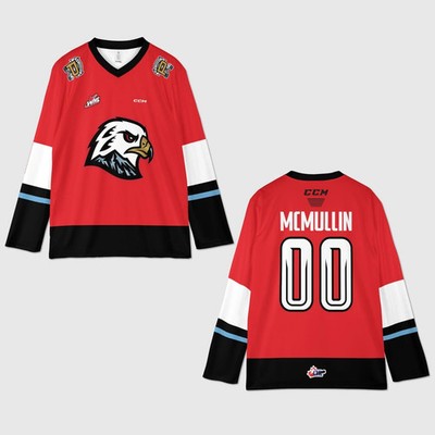 Personalize Name & Number Portllland Winterhawks Lace Hockey USA Size