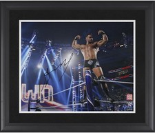 Austin Theory WWE Framed Autographed 16