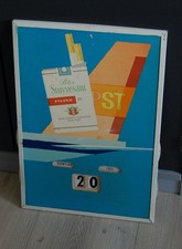 Zigaretten Stuyvesant Dauerkalender Werbeschild und Feuerzeug
