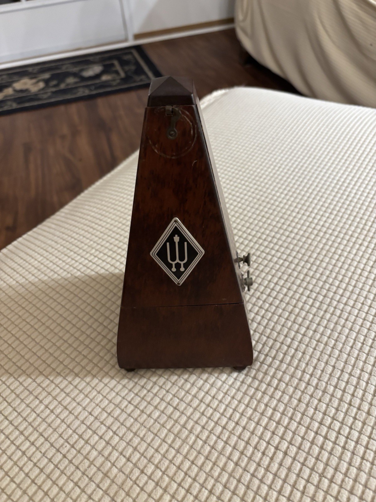 Vintage Wittner Wood & Metal Mechanical Analog Pyramid Metronome Made in Germany