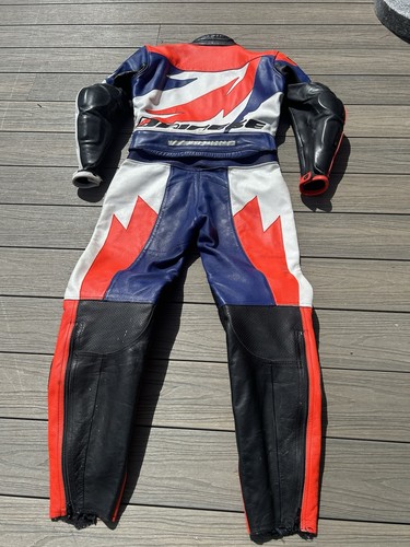 DIANESE TUTA PELLE 2 PIECE FULL RACE LEATHERS JACKET TROUSERS SIZE 48 ARMOURED - Picture 3 of 10