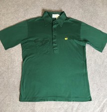 Vintage Masters Augusta National Golf Mens Large Polo Shirt Green Single Stitch