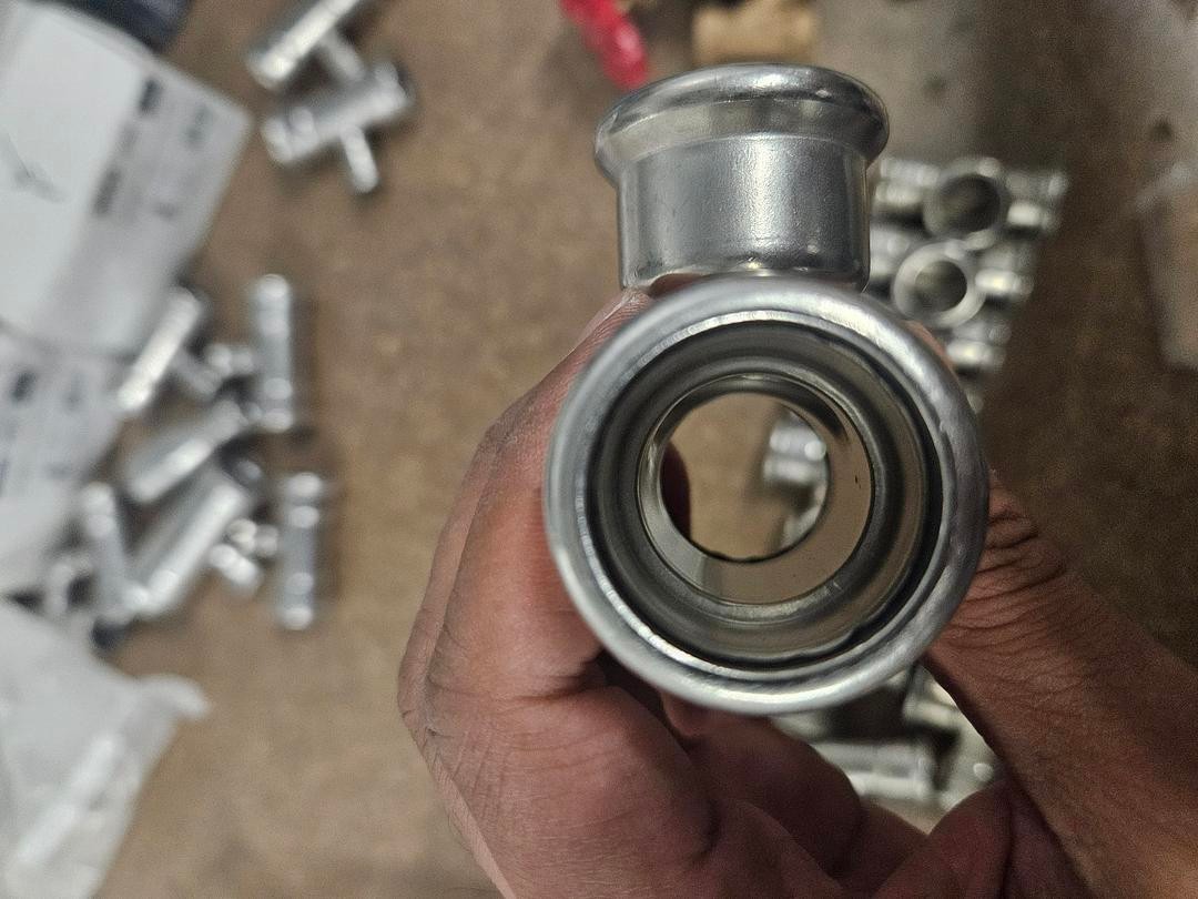 Pack of 10 Isotubi F16286 Equal Tee Fitting D28 316 Stainless Steel Silver image 3